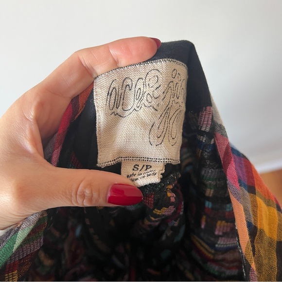 Ace & Jig 100% Cotton Plaid Midi Dress Sleeveless Size Small - Picture 5 of 9